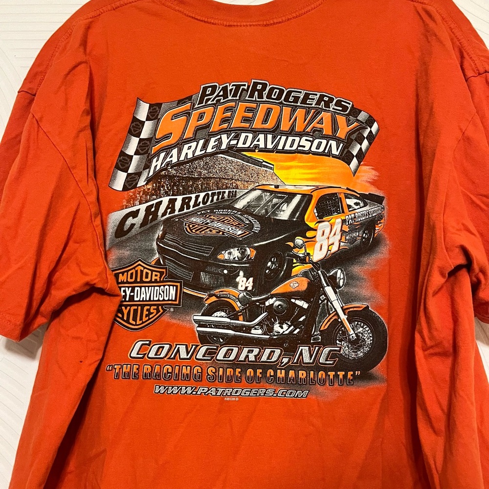Early 2000’s vintage Harley-Davidson Orange Speedway T-Shirt